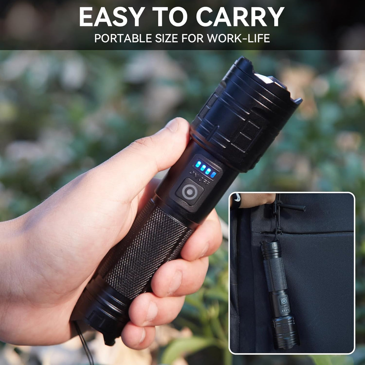 TIMSUMR Rechargeable Flashlights 90,000 High Lumen, 2 Pack LED Flashlight