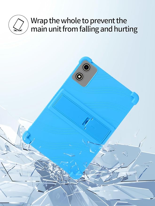 for YLEEBG P30 Android 15 Gaming Tablet10.1 2.5K Ultra Clear Display Tablet Model CaseUYRUREL Soft Silicone Adjustable Stand Cover Lightweight Kids FriendlyBlack.