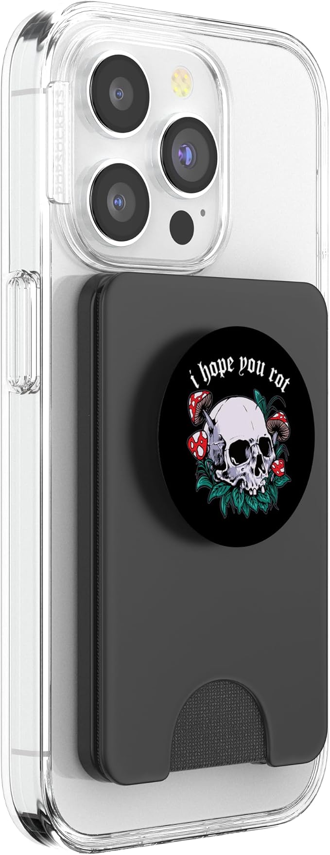 Skull Mushrooms Edgy Alternative Aesthetic E-Girl Goth Witch PopSockets Adhesive PopGrip
