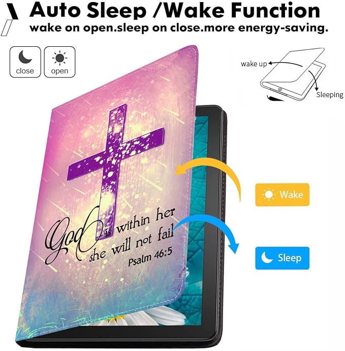 Case for Samsung Galaxy Tab S5e 10.5 inch 2019 Tablet [SM-T720/T725/T727] Slim PU Leather Case Adjustable Stand with Auto Wake/Sleep - Bible Verse Proverbs 31:25