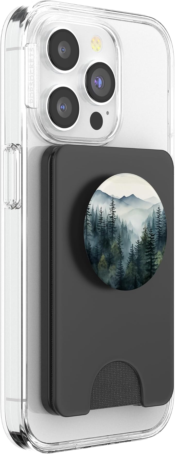 Foggy Forest Pine Tree Woods Green Nature Outdoor Explore PopSockets PopGrip for MagSafe