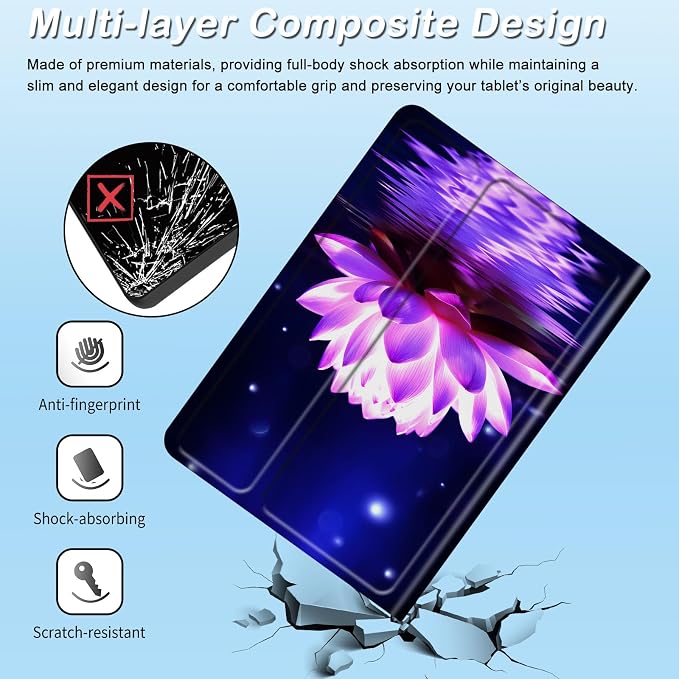 for 6 Kindle 2024 and 2022 (11th Generation) Case Slim Lightweight Smart Cover Case with Auto-Wake/Sleep for Kindle 2024Beach Starfish