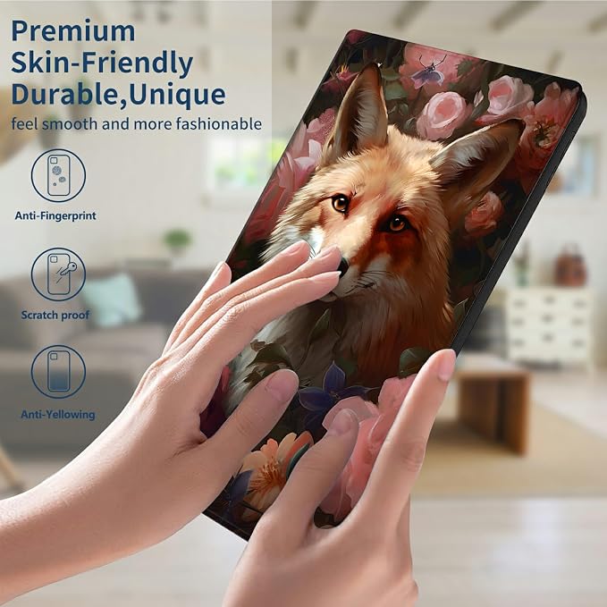 Slim Case for Amazon Kindle Fire Max 11 Case (13th Generation 2023 Release) 11 PU Leather Folio Stand Adjustable Smart Cover with Auto Wake/Sleep for Kindle Fire 11 TabletArt Black Cat Tree