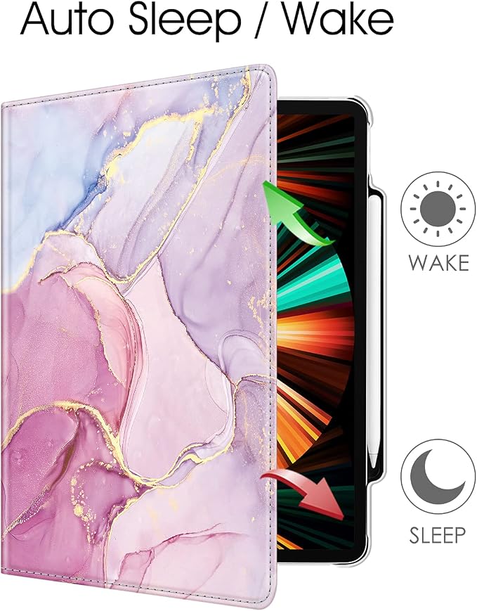 Fintie Rotating Case for iPad Pro 12.9-inch 6th/5th/4th/3rd Generation | 360° Swivel Stand Landscape &amp Portrait Viewing Shockproof Protective Cover Pencil Holder Auto Sleep/Wake Black