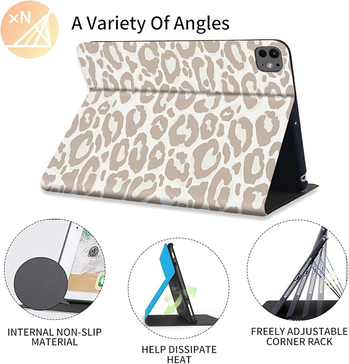 FUYOCWE for iPad Pro 13 Inch Case (M47th Generation2024 Model A2925A2926A3007)PU Leather Slim Folding Stand Case for iPad 13 7th GenAuto Sleep Wake Cover -A Dream Catcher Wolf
