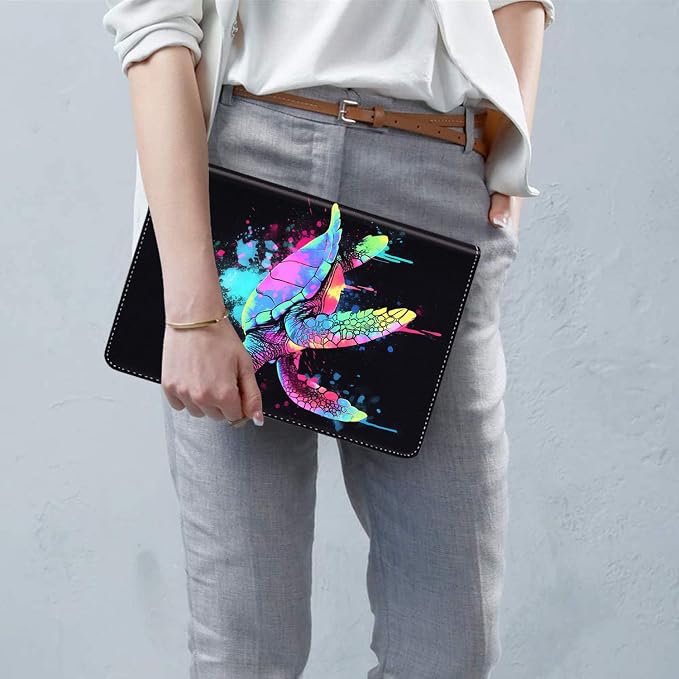 Case for iPad (A16) 11th Generation 11 Inch (2025) for iPad 10th Generation 10.9 Inch (2022) Slim Folding Stand Cover with Auto Wake/Sleep Watercolor Sea Turtle