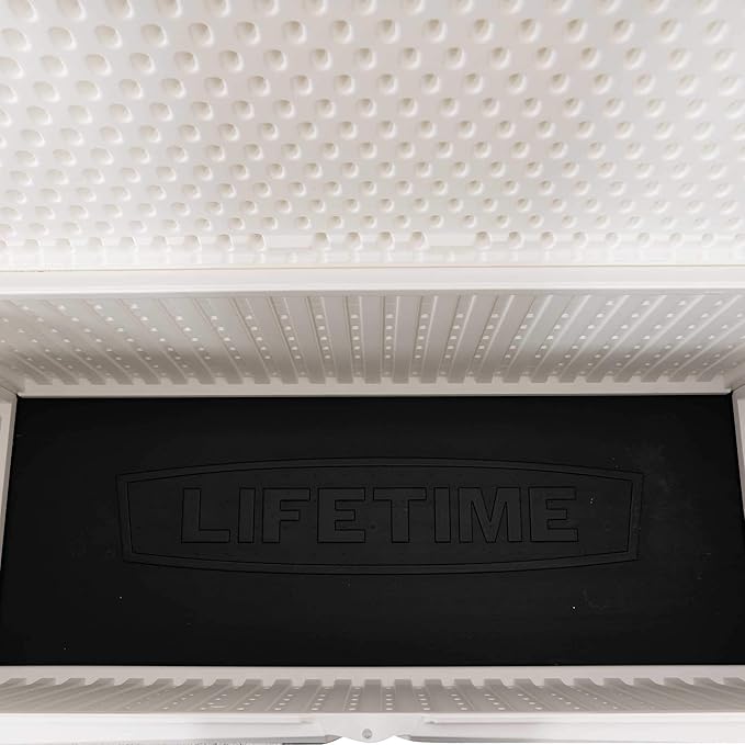 Lifetime 60348 Marine Dock, 130 Gallon Deck Box, Arctic White