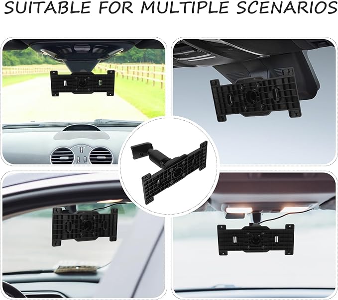 CALLARON 1 Set Dash Cam Mirror Mount Rear View Mirror Back Plate Panel Car Rear View Camera Mount Kit for 5.5" - 12" Rearview Mirror Dash Cams