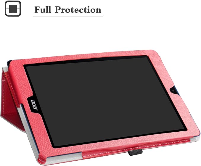 Bige for Acer Chromebook Tab 10 CasePU Leather Folio 2-Folding Stand Cover for Acer Chromebook Tab 10 9.7 TabletBlack