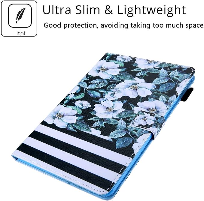 for Apple iPad 10.2 Case 9th/8th/7th Generation Cover (2021/2020/2019) with Auto Wake/Sleep Ultra Thin Lightweight Trifold Stand Folio PU Leather &amp Hard Back Hybrid Cover Almond Blossom