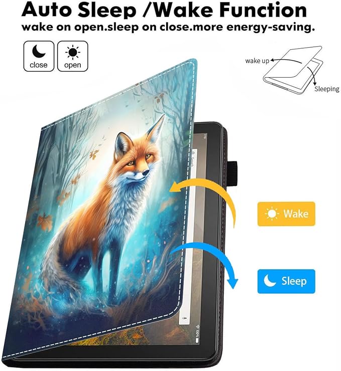 Case for Amazon Kindle Fire HD 10 Tablet 10.1 (9th/7th Generation 2019/2017 Release) Slim Folding Stand Folio Cover with Card Slot &amp Auto Wake/Sleep - African American Girl