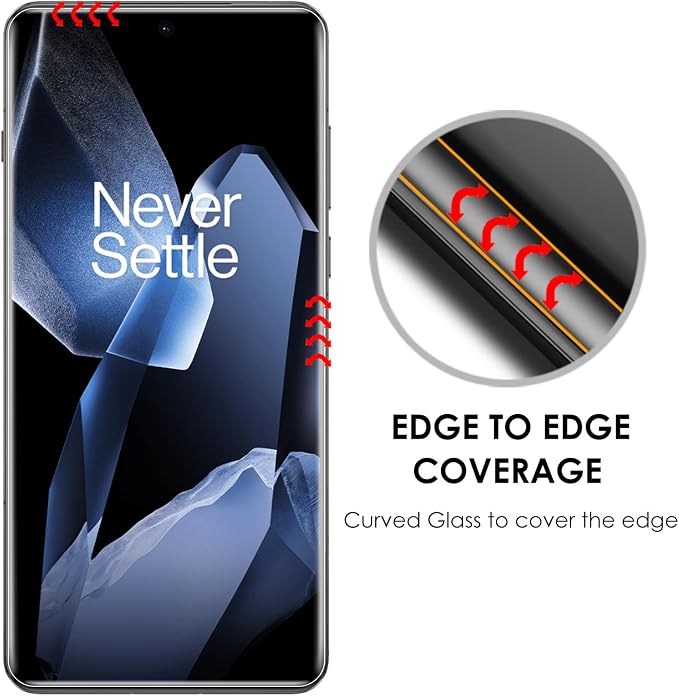 Screen Protector for OnePlus 13 [3 Pack] Tempered Glass UV Set 9H Hardness Scratch Resistant Sensitive Touch Full edge-to-edge coverage with a seamless fit
