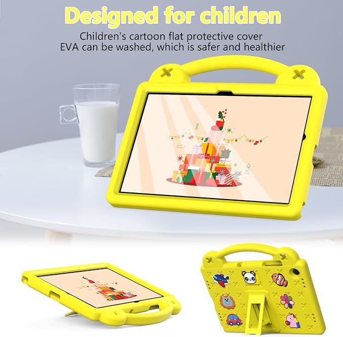 Kids Case for Lenovo Tab 10.1 inch (TB311XU / TB311FU) Kids EVA Protective Shockproof Cover with Stand Handle Shoulder Strap Handle Stand for Lenovo Tab 10.1 2025 Green