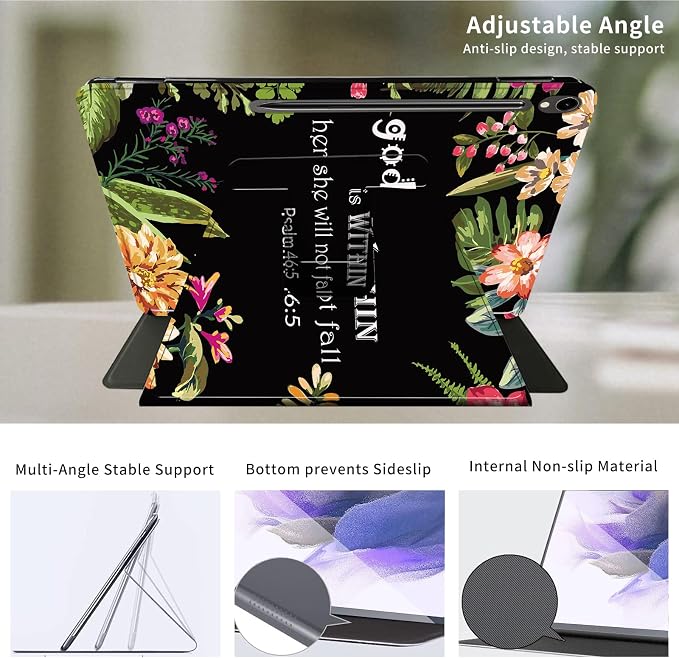 Case for Samsung Galaxy Tab A9 8.7-Inch 2023360 Degree Rotating Multi-Angle Viewing Protective Cover with Auto Sleep/Wake-Blue Butterfly