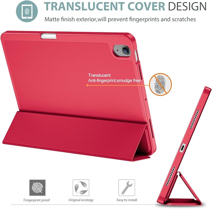 ProCase Smart Case for iPad Air 11-inch M4/M3/M2 &amp Air 10.9 5th/4th Gen | Hard Back Cover with Auto Sleep/Wake Slim Lightweight Case for iPad Air 11 2026/25/24 &amp 10.9 2022/2020-Aqua