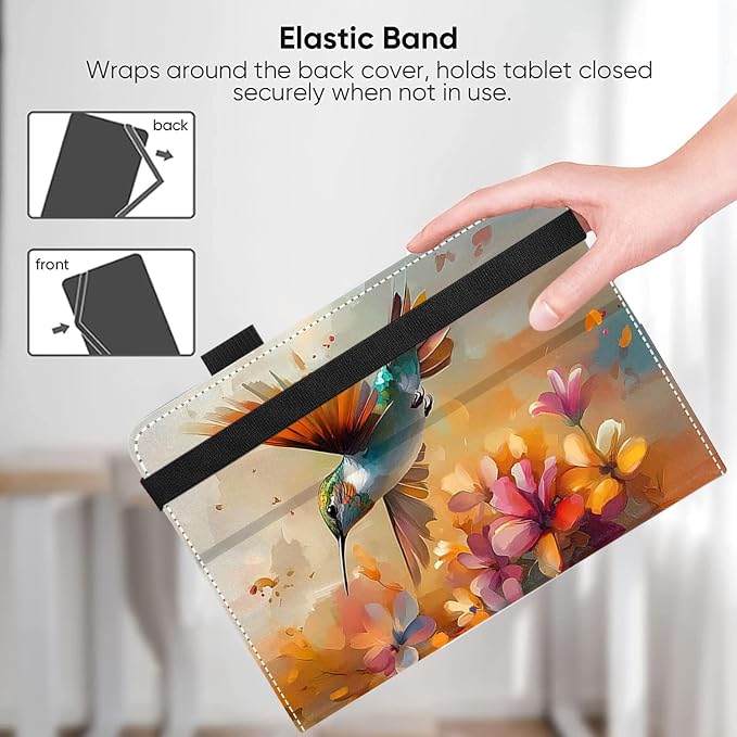 Universal 11 12 Inch Android Tablet Case Slim Fit Standing Cover for 10.9 11 11.5 12 Touchscreen Tablet with Multiple Viewing AnglesBird Tree