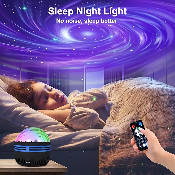 MAXROCK Galaxy Projector,Black Hole Projector with Remote Control for Adults Bedroom Decoration, Party, Nebula Lamp Night Light for Kid Gifts
