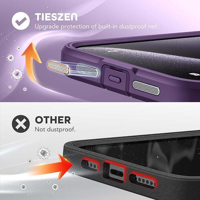 Magnetic for iPhone 15 Pro Max Case, Compatible with MagSafe, Built-in Privacy Screen Protector and Camera Protection, Anti Spy Full Body Dustproof Shockproof Hard Phone Case 6.7", Purple