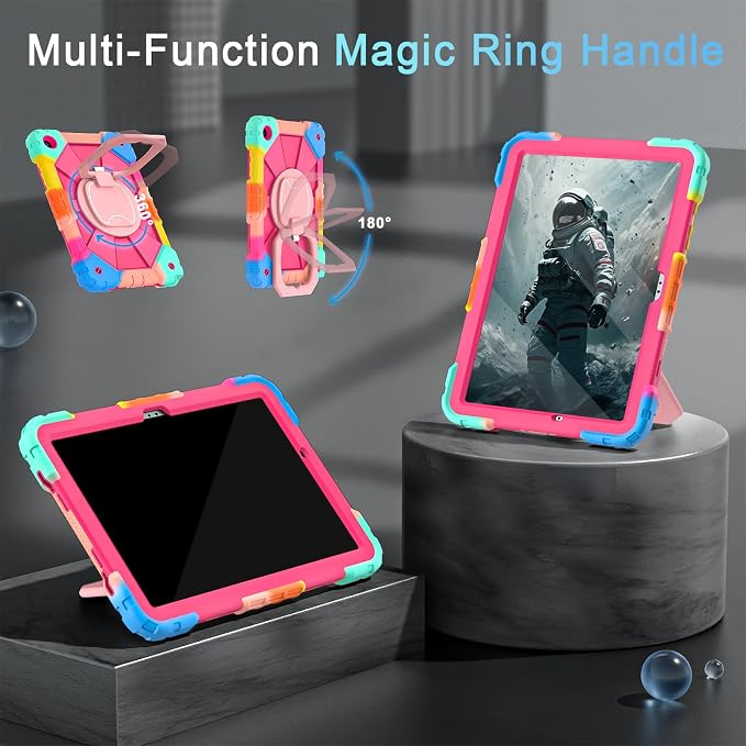 Auizotl Case for Samsung Galaxy Tab A11+/A9+ Plus 11 Inch with Screen Protector/Rotating Stand/Pen HolderMilitary Grade Shockproof Cover for Galaxy Tab A11 Plus /A9 Plus CasesBlack
