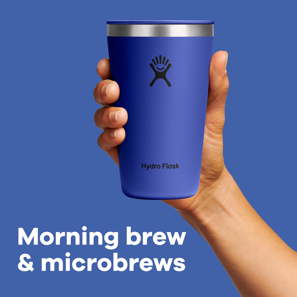 Hydro Flask All Around Tumbler Press-In Lid, Insulated Travel Mug, Stainless Steel Coffee Cup 20 Oz Cloud Pink