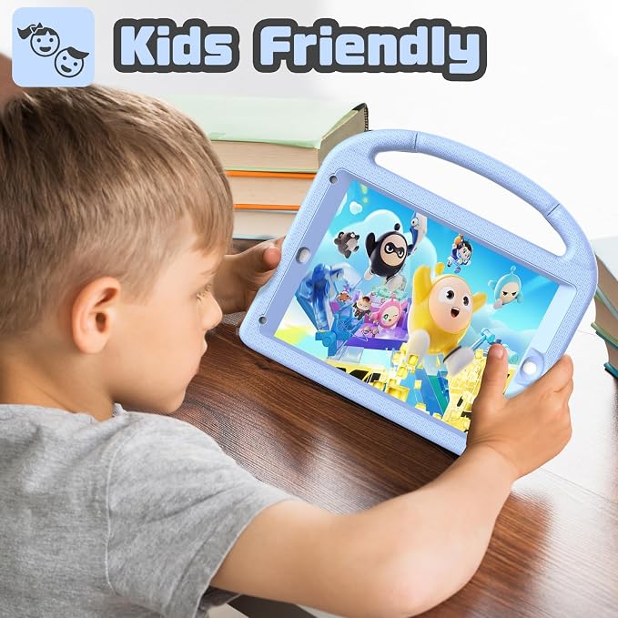 YIHE Shockproof Kids Case for iPad 6th/5th Gen Air 2/1 Pro 9.7 LightBlue | Full-Body Protection Durable Tablet Cover Built-in Screen Protector Stable Stand Lightweight Vibrant Colors