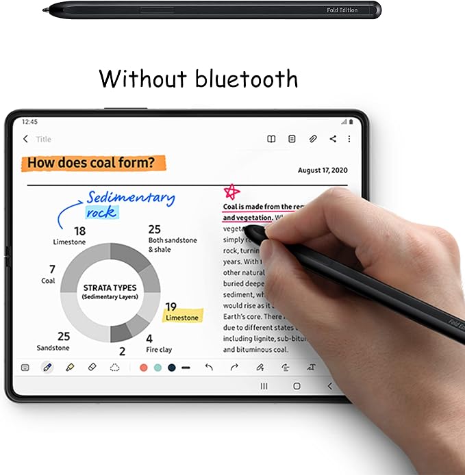 Galaxy Z Fold 3 4 Pen Replacement + 2 Pen Tips for Samsung Galaxy Z fold 3 4 S Pen Stylus S Pen +2 Replacement Tips/Nibs