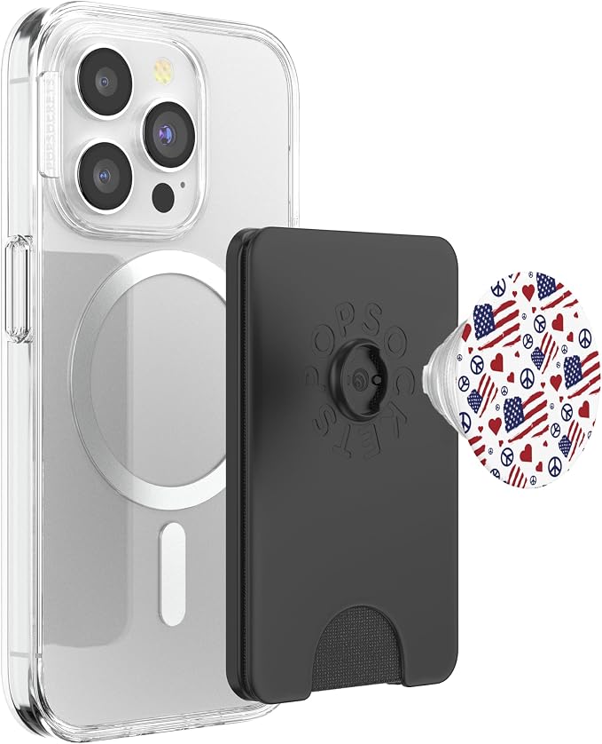 iCreate Peace Love America PopSockets Stand for Smartphones &amp Tablets PopSockets PopGrip: Swappable Grip for Phones &amp Tablets PopSockets Adhesive PopGrip