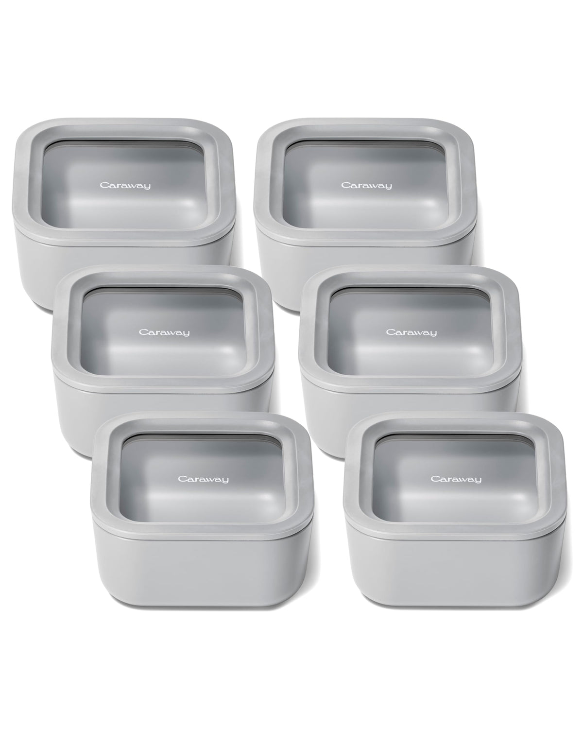 Caraway 6-Piece Glass Food Storage Container Set