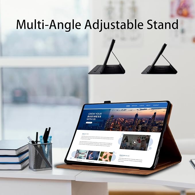 Case for iPad mini 7 A17 Pro 2024/iPad Mini 6 2021 8.3 InchMulti-Angle ViewingiPad mini 6th/7th Magnetic PU Leather Folio Cover(A2995/A2996/A2993/6th Gen A2567 A2568 A2569) Black