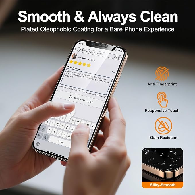 BossKiss for iPhone 11/iPhone XR Screen Protector TOP 9H Hardness Military Grade Shatterproof HD Tempered Glass Full Coverage Anti-Scratch Easy Installation Case Friendly 2 Pack