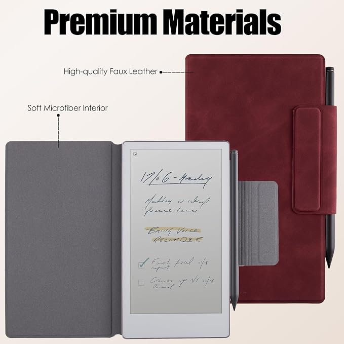 Case for 7.3 Remarkable Paper Pro MovePU Leather Magnetic Cover | PU Leather Protective CoverPen Buckle DesignSlim &amp Thin Lightweightwith Auto Sleep/Wake Dark Blue