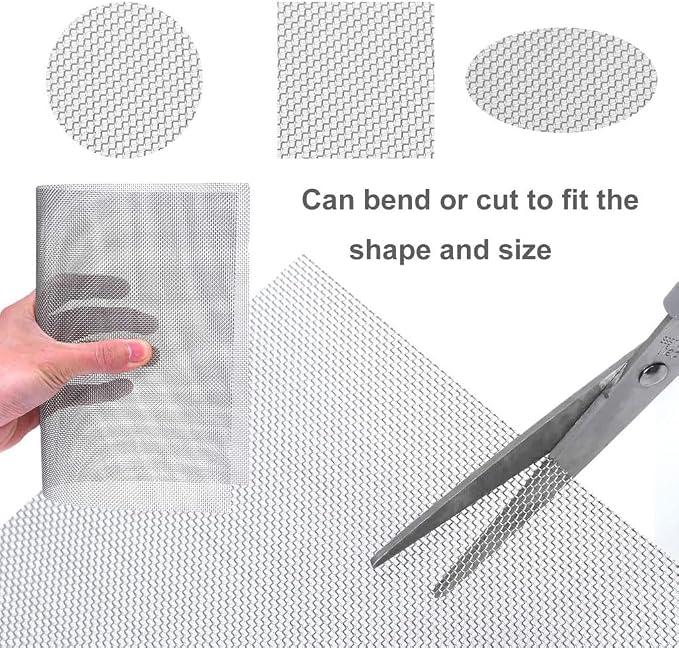 MRYBD 304 Stainless Steel Woven Wire Mesh Small 1mm Hole Fine Wire Mesh