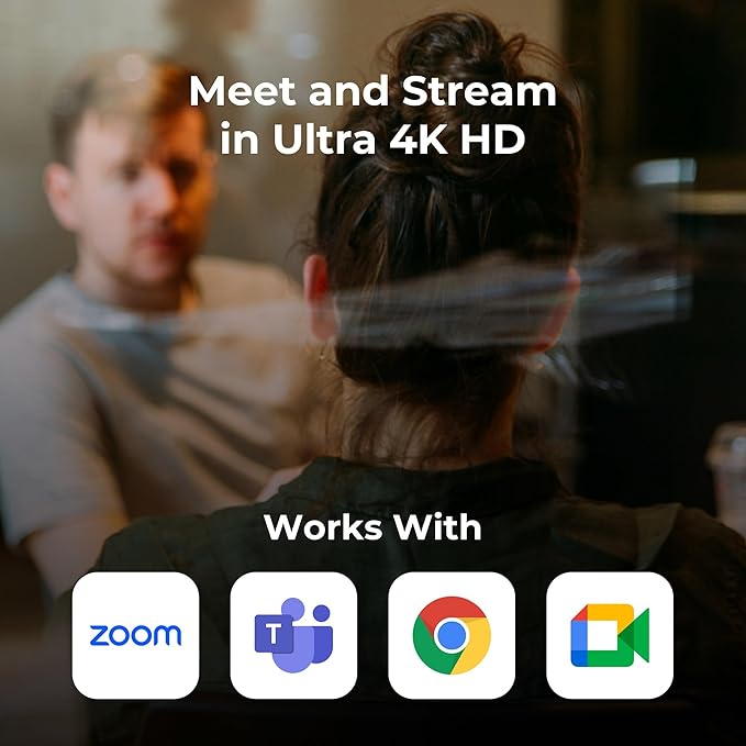 YOLOLIV YoloCam S3-4K Streaming Webcam, DSLR-Like Control, Cinematic Effects, 4X Zoom, HDR, Uncompressed Video, Optimized PD AutoFocus | USB-C for PC & Mac