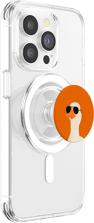 Cosmic Orange Cool Goose Illustration Print PopSockets PopGrip for MagSafe