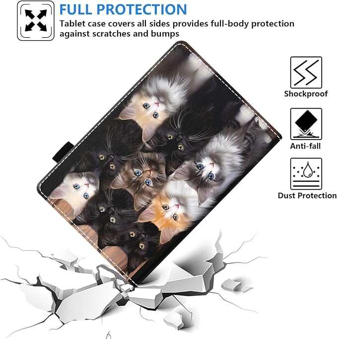 Case for Amazon Fire HD 8/HD 8 Plus Tablet (8 12th/10th Generation 2024/2022/2020 Release) Slim PU Leather Stand Folio Cover with Auto Wake Sleep African Woman Wolf
