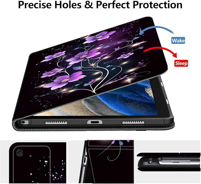 Case for Fire 7 Tablet &amp Fire 7 Kids (12th Gen 2022 Release) - Slim PU Leather Protective Smart Cover with Auto Sleep/Wake &amp Multi-Angle StandBlue Dandelion