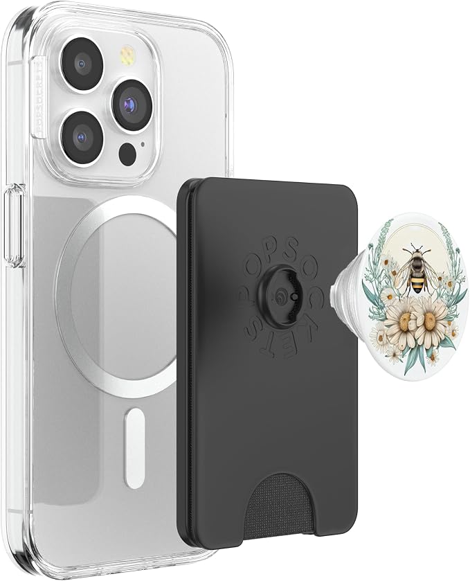 Bee Honeybee Daisy Flowers PopSockets Adhesive PopGrip
