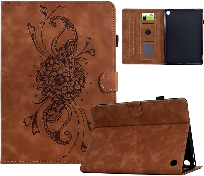 Case for Kindle Fire HD 10 &amp Fire HD 10 Plus 13th/11th Generation 2023 2021 | Synthetic Leather Flip Folio Stand Cover with Auto Wake/Sleep for Kindle Fire HD 10 &amp Fire HD 10 Plus Beach