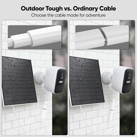 USB C Extension Cable 20FT for Ring Solar Panel-White Waterproof | USBC Male to Female Extender Cord WindproofPower Charging Ring Camera Extension Cable for Solar PanelMag-Safe ChargerPhone