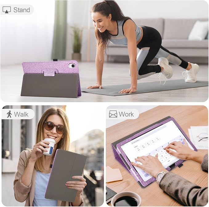 Case for Onn. 10.1 Inch Tablet Gen 4 Model:100135925 2024 Release - Folio PU Leather Stand Cover with Pencil Holder Black