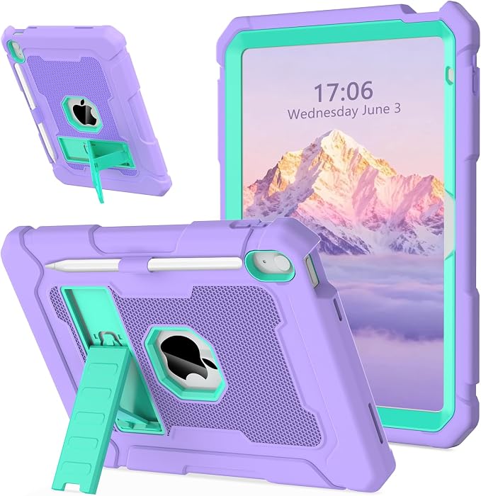 LTROP Case for iPad A16 11th Generation 2025 11 Inch / 10th Generation 2022 10.9 Inch with Kickstand and Pencil Holder Shockproof Rugged Protective iPad 11 inch Cover Black