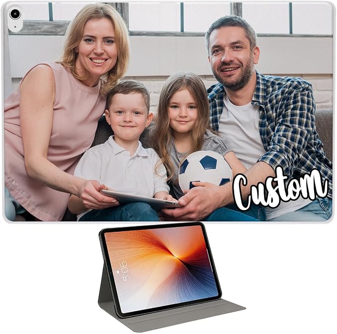 Custom Case for iPad Air 3rd Generation 2019 / iPad Pro 2017 10.5 inch Personalized Customized Picture Logo Text Name PU Leather Tablet Cover Premium Folio Flip Stand Case Auto Wake/Sleep