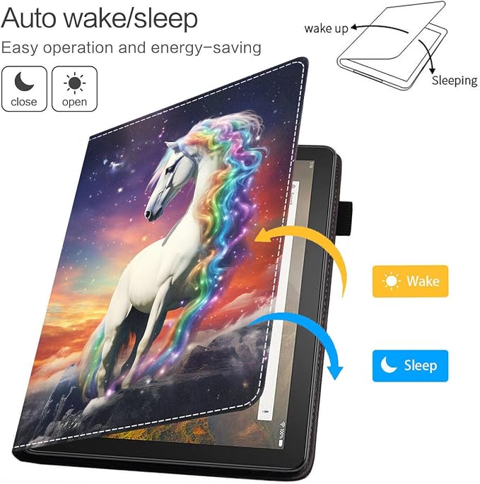 Case for All-New Amazon Fire HD 10 &amp 10 Plus Tablet 10.1 (13th/11th Generation 2023/2021 Release) - Slim PU Leather Folio Smart Cover with Auto Wake/Sleep Bible Verse Psalm 46:5