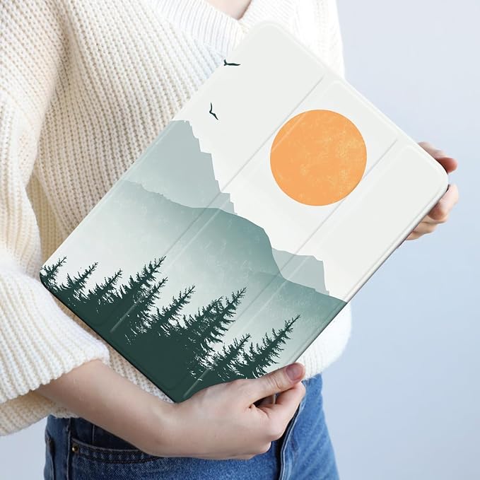 Cover for iPad Pro 10.5 with Pencil Holder Wolf Case for Apple iPad 9th 8th 7th Generation 10.2 Inch iPad Air 3rd Gen Cases Wolves Smart Slim Trifold Stand Protective Cover