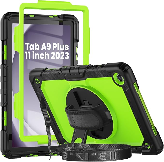 Case Compatible with Galaxy Tab A11 Plus 2026/ A9 Plus 2023 11-Inch Model SM-X230/SM-X236/SM-X238/SM-X210/SM-X216/SM-X218 with Screen Protector Pen Holder Stand Shoulder Strap Handle Grip