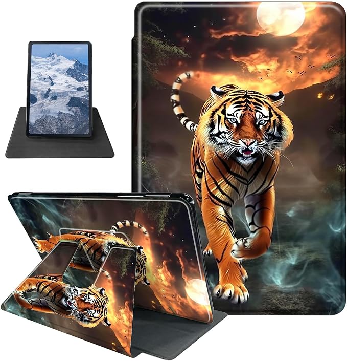 Case for Kindle Fire 7 Tablet (12th Generation 2022 Release) Baseball Theme 360 Degree Rotating Stand Protective Cover with Auto Sleep/Wake for Fire 7 2022 Tablet