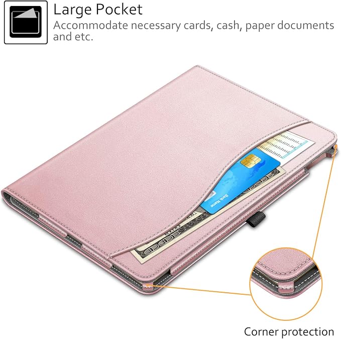 Fintie Multi-Angle Case 2017/2015 iPad Pro 12.9 inch (Old Model) 1st &amp 2nd Gen Case - [Corner Protection] Folio Stand Cover with Pencil Holder &amp Pocket Auto Wake/Sleep Blooming Hibiscus