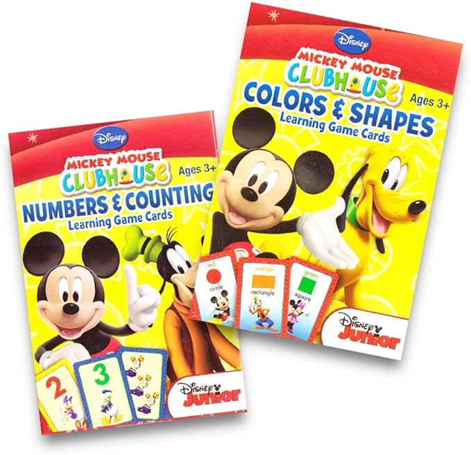 Mickey Mouse Clubhouse Learning Card Games Bundle - Numbers + Counting & Colors + Shapes