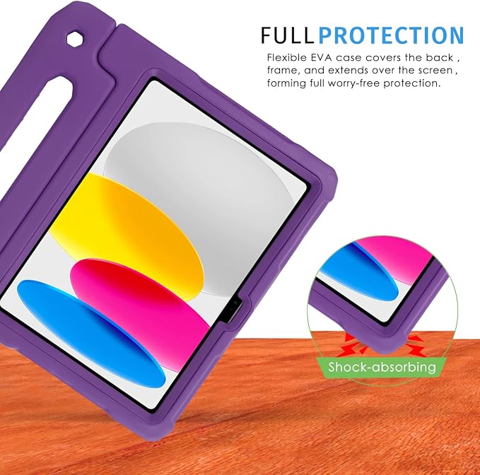 HDE Kids Shockproof Case Built-in Screen Protector for iPad 10th Gen 10.9