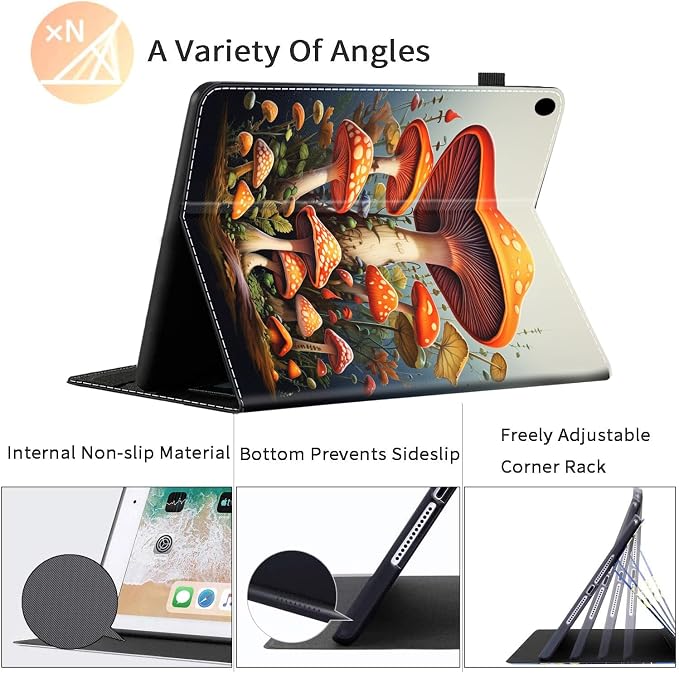 Case Fits All-New Amazon Kindle Fire HD 10 &amp 10 Plus Tablet (13th/11th Generation 2023/2021 Release) 10.1 Durable Shockproof Protective Cover with Auto Wake/Sleep，Black Woman Queen Afro Design